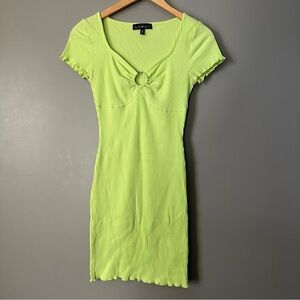 Derek heart ribbed bodycon mini dress